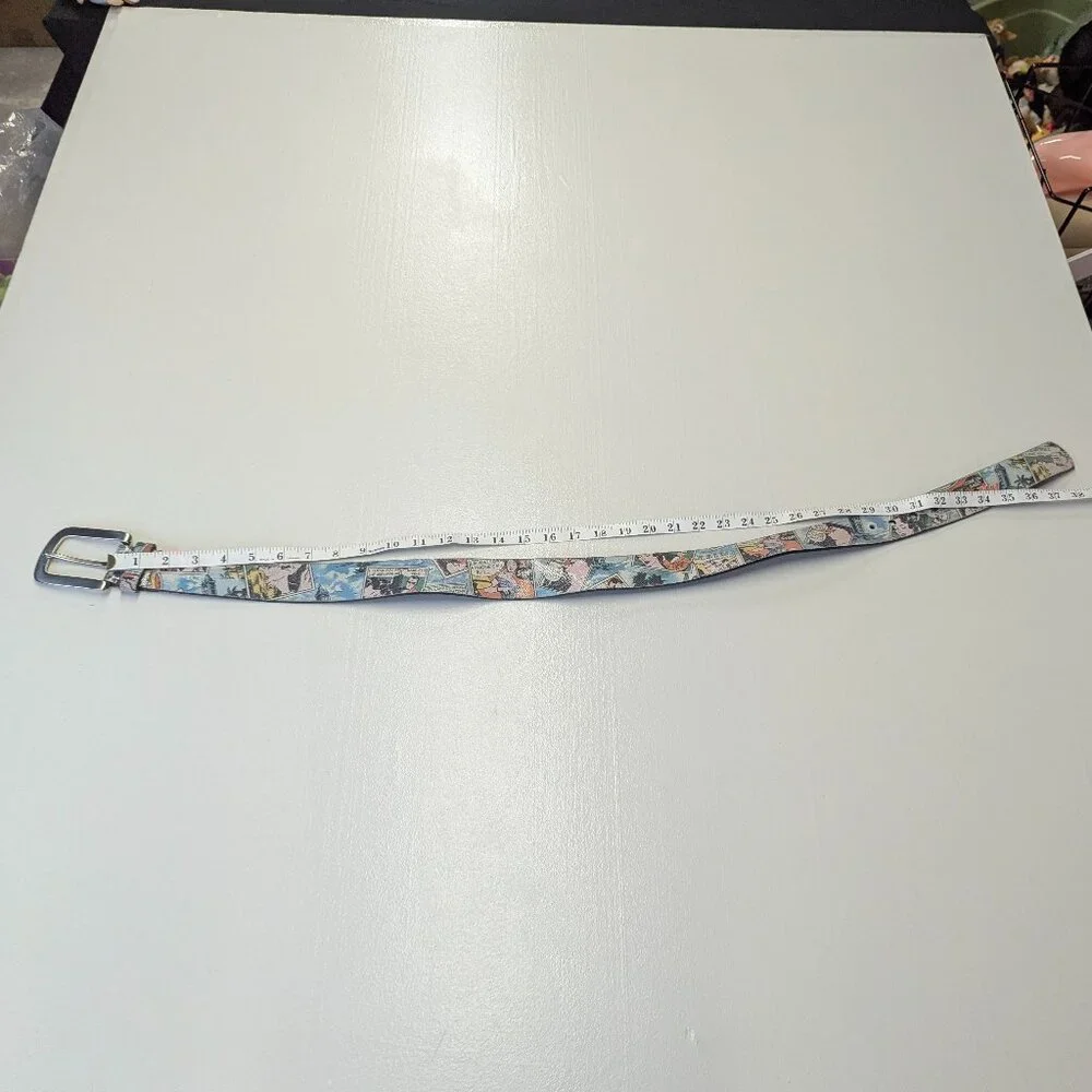 WCM New York Genuine Leather Size Medium Comic Strip Belt